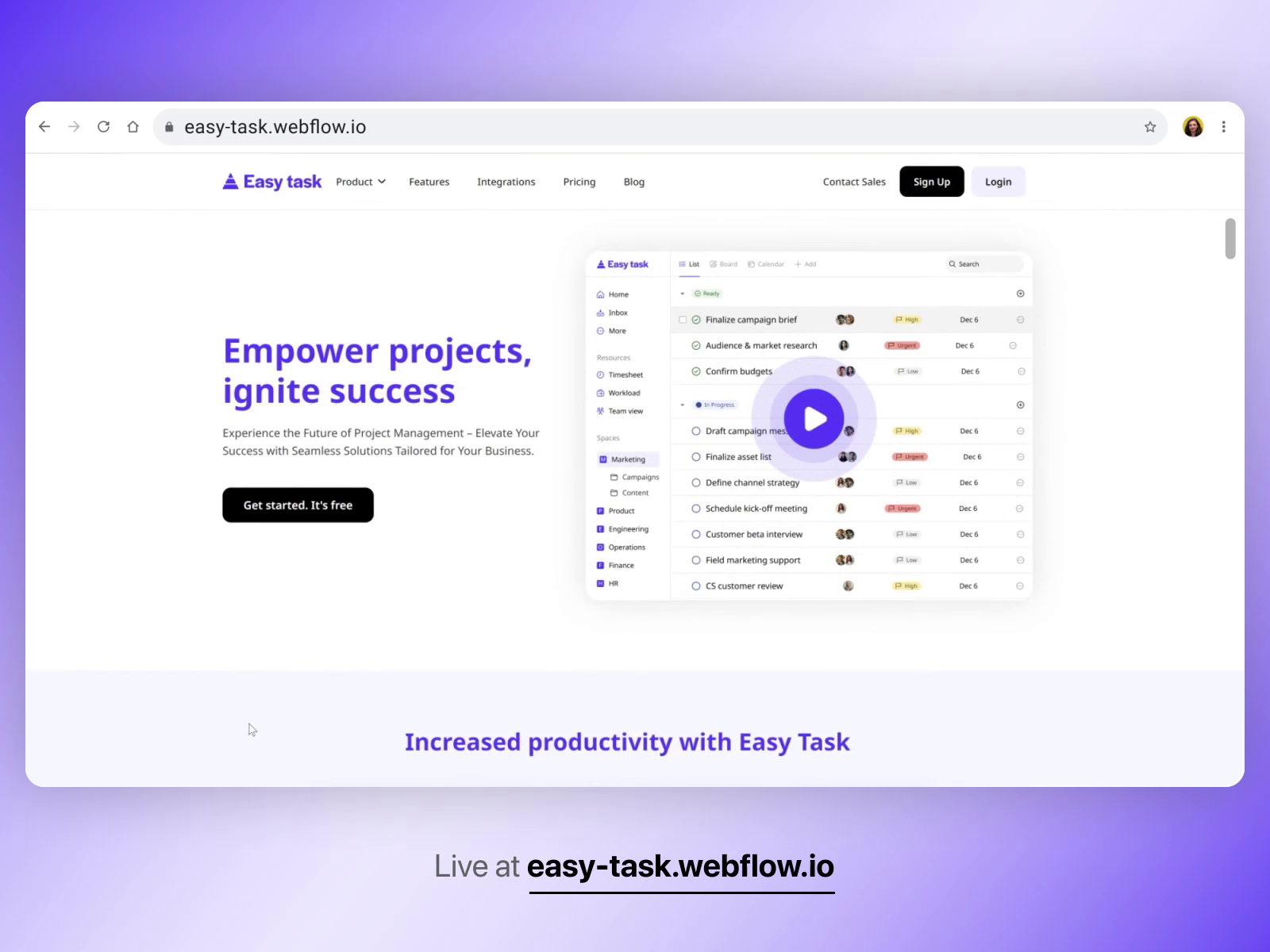 Example of Website Design & Strategy (5 Page)