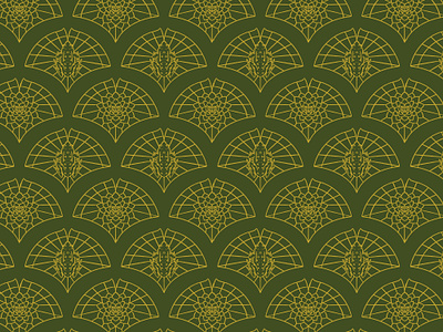 Bogcore: Lattice art nouveau bog bogcore flower forest frog gold green hand drawn illustration lattice lily lilypad line art lotus monoline pattern scallop