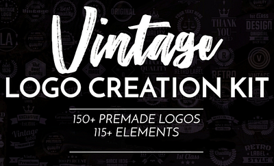 Vintage Logo Creation Kit graphic design logo vintage logo creation kit