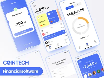 COINTECH branding design financial graphic design illustration logo mobile mobile app product ui ux