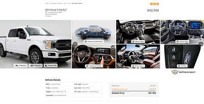 VDP designed for a Ford Automobile dealer automotive ford motorstreet vdp web design