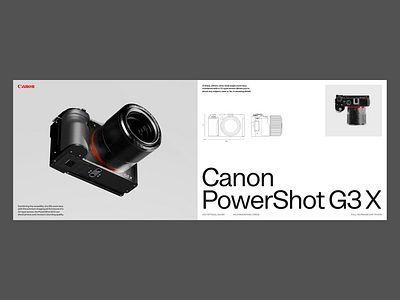 Canon PowerShot Layout Exploring 3d design graphic design layout type ui