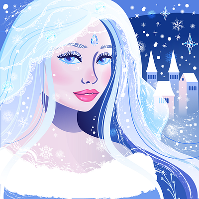 Winter Empress ❄️🌬🌨 christmas graphic design illustration vector winter woman illustrations