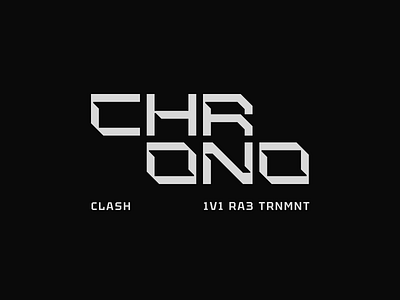 Chrono Clash Tournament Logotype cybersport esports flat futuristic league logo mark modern red alert symbol tournament vector