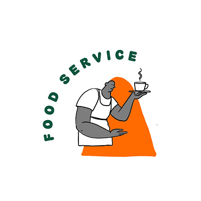 Food Sevice artwork branding character design design graphic design illustration logo vector