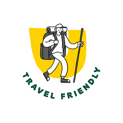 Travel Friendly 2d artwork branding character design design graphic design handmade illustration logo vector