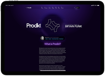 What is Prodkt from Bryan Funk? app branding bryan funk concept design system prodkt ui