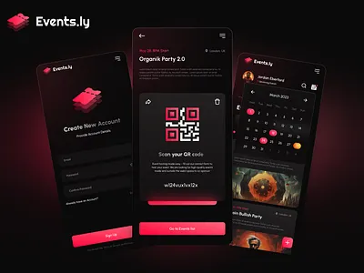 Events.ly NFT ticketing app for Web 3 app ui uiux ux web3