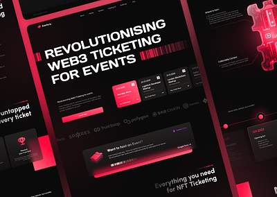 Events.ly NFT ticketing app for Web 3 crypto dark dark mode nft ticket ticketing ui uiux web design website