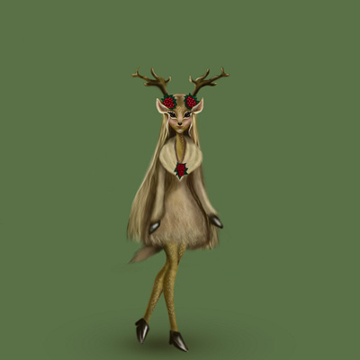 Reindeer art character photoshop