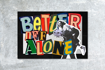 Better Off Alone | Surface Design digital art graphic design postcard poster design print print design surface design