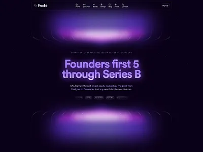 Prodkt Landing Page | Hero (Figma ideation + Coded Final) app branding bryan funk concept design design system logo prodkt ui