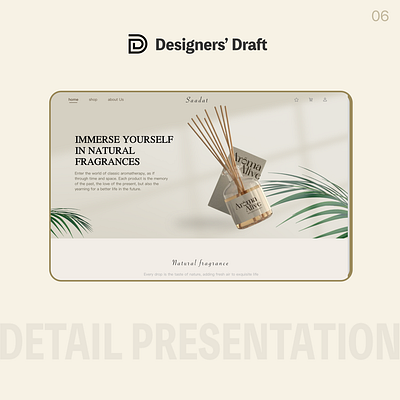Immerse Yourself In Natural Fragrances --Designers' Drafts app branding design graphic design illustration logo typography ui ux vector