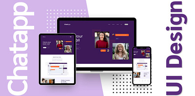 Chatapp Landing page design, Web design, UI Design adobe app design book branding design designer designing figma graphic design landing page ui uiux user experience ux design visual design web application web design