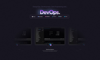 Prodkt Landing Page | DevOps Section (Figma ideation + WIP code) app branding bryan funk concept design design system logo prodkt ui