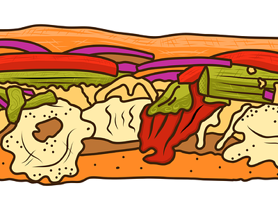 Vector Sandwich Illustration adobe adobe fresco clites colby design drawing food fresco graphic design illustration ipad restaurant sandwich vector vector brushes
