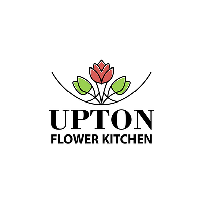 Logo design company upton flower kitchen branding graphic design logo