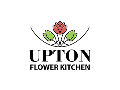 Logo design company upton flower kitchen branding graphic design logo