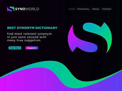 Synoworld Synonym dictionary logo design antonym brand brand identity branding design dictionary logo graphic design illustration logo logo design modern logo s logo s o logo synonym synonym logo synoworld synonym logo word logo wordbook logo world logo world logo design