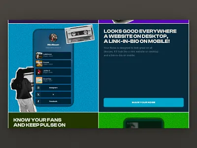 Noise — Website II collage music musicians noise web design website