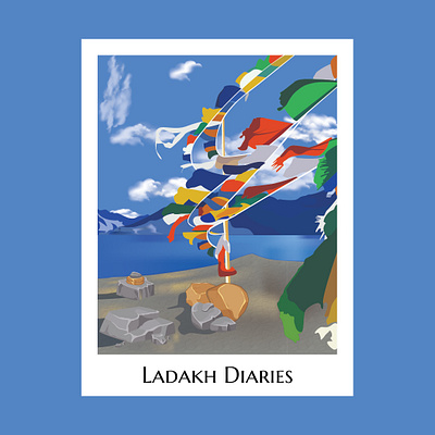 Illustration - Ladakh adobe illustrator design illustration ladakh mountains vector art