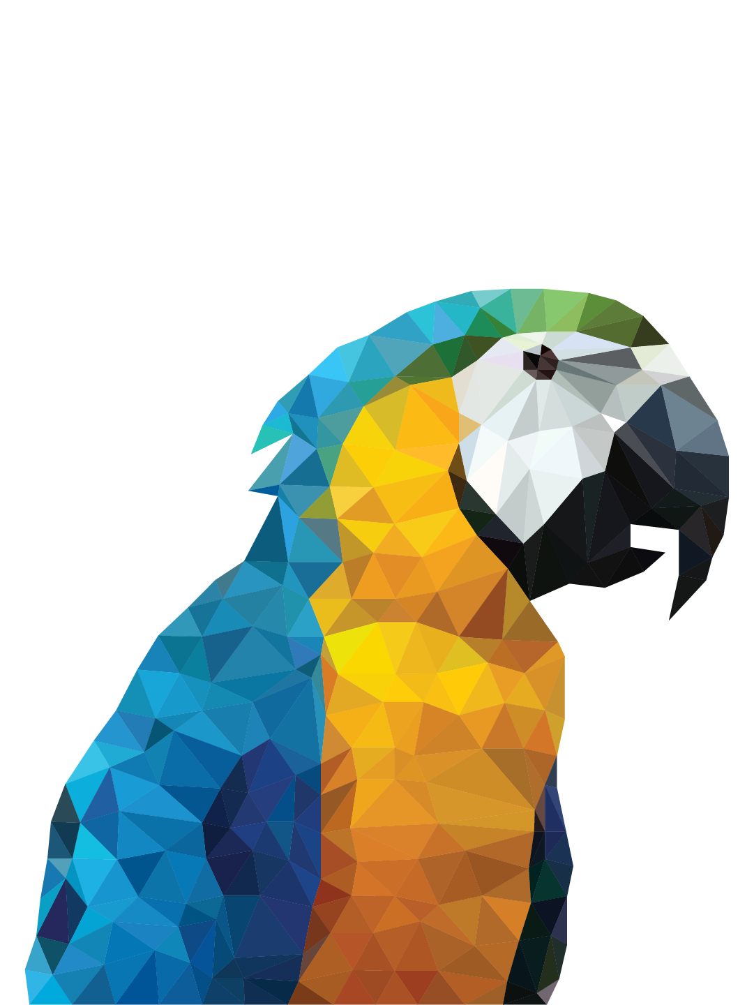 Parrot poly art by Urja Gupta on Dribbble