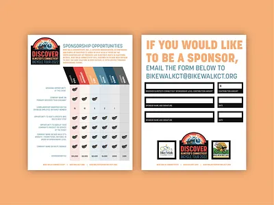 Bike Walk CT Sponsorship Forms graphic design print design