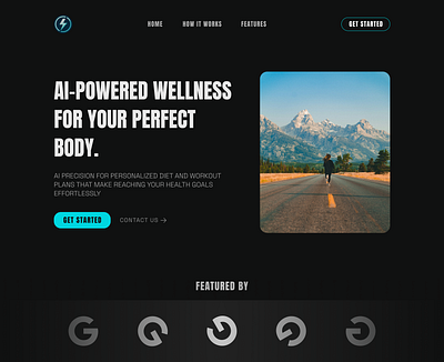 Web design for an Ai SaaS platform for health & fitness. ai web design fitness health health web design landing page saas. ui design web design web ui