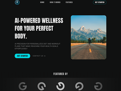 Web design for an Ai SaaS platform for health & fitness. ai web design fitness health health web design landing page saas. ui design web design web ui