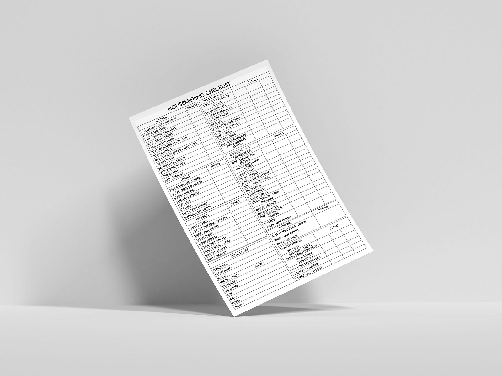 housekeeping-checklist-by-shoaib-ahmad-on-dribbble