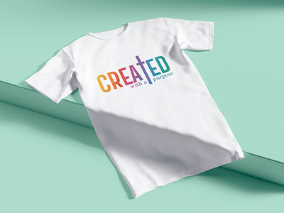 Created with a Purpose Gradient T-shirt Design created created with download mockup free mockup lgbtq mockup tshirt
