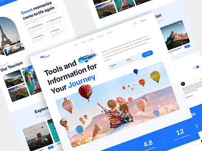 Travel Agency Landing Page journey landing page product design saas saas landing page travel travel agency uiux user interface web design website