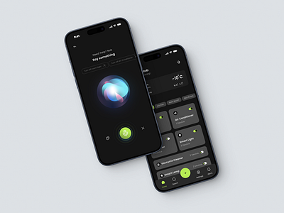 Voice-Controlled Smart Home screen UI - 25 design figma ui uiux design