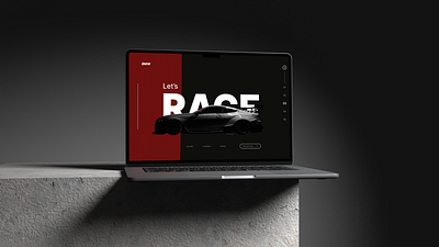 Race 3d animation blender cars inspiration laptop lighting product design race ui web design web design background