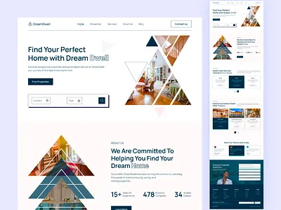 Real Estate Website UI/UX abu hasan airbnb booking website branding buraq lab clean header housing landing page design property property management property website real estate agency real estate website realestate rent house apartement rental residence ui design website