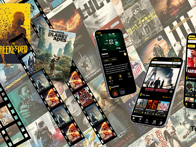 IMDb redesign app graphic design movie typography ui ux