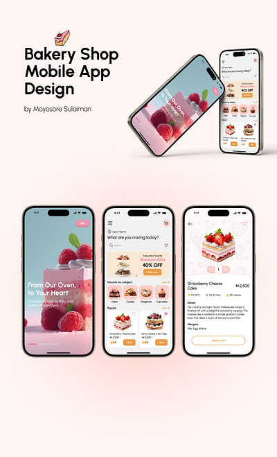 Bakery App Design app design bakery app branding figma inspiration ios app ui ux