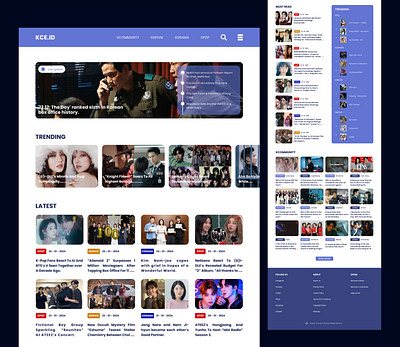 KCE.ID Web UI Design korean kpop kpop enthusiast kpop news news news web design ui web design