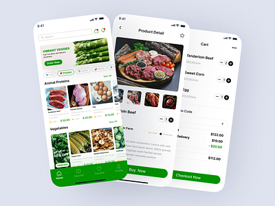 Food Material Marketplace app branding dailyui design graphic design marketplace mobile ui