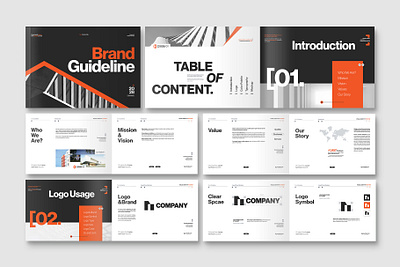 Brand Guidelines Brochure Template bifold book brand brochure deck guide guideline layout logo look magazine modern presentation style template