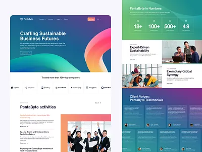 PentaByte: Company profile website company company profile design design trend desktop landing pafe product design ui uiux usercentra usercentra studio ux website