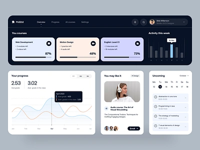 Puzzle UI-UX design interface product service startup ui ux web website