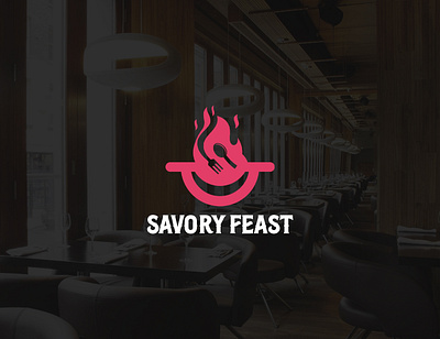 "Savory Feast"Logo Design (Available for sale) brand identity design brand manual design brand style guide design branding classy sharif graphic design logo logo design logo for sale logo portfolio minimalist logo restaurant logo savory feast logo