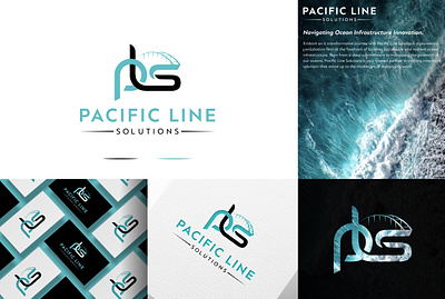 Pacific Line Solutions 3d animation branding creative creative logo design elegant logo graphic design illustration logo motion graphics ui vector