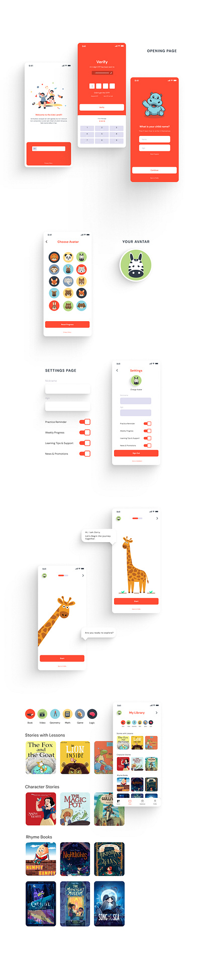 EDCUB- A kids Brand- Branding & App app design brand identity figma kids kids app ux ui design