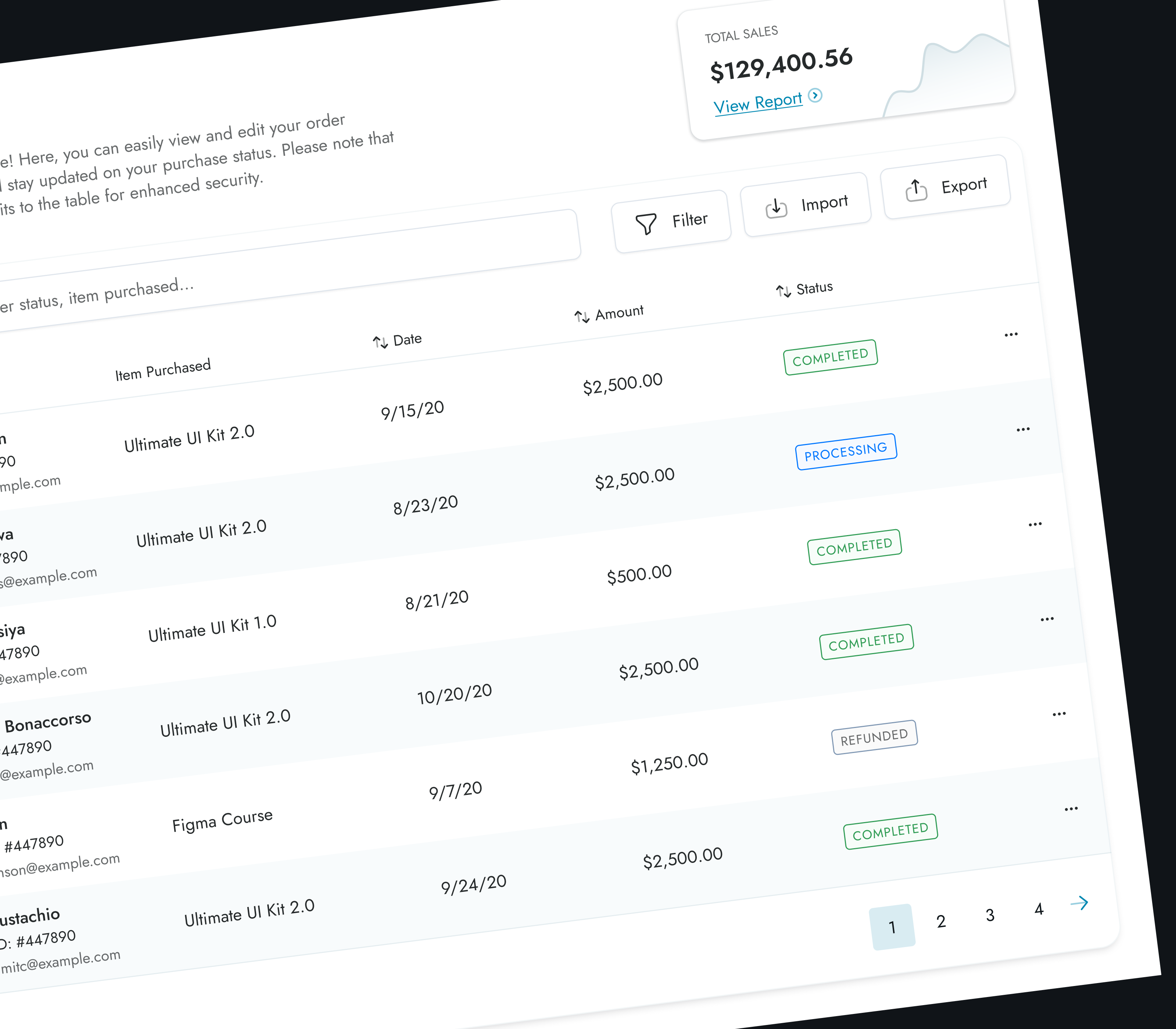 Order Details Page - Responsive Table Design by Tre Wilson on Dribbble