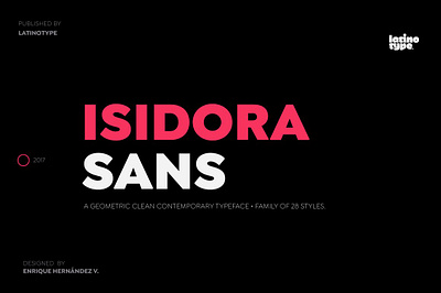 Isidora Sans Font branding clean contemporary display functional geometric isidora latinotype legible modern packaging title tv tv editorial web