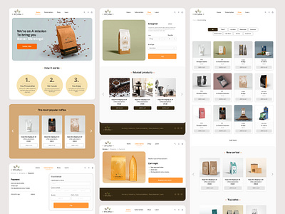 Coffee subscription coffee coffeesubscription design graphic design product design shop ui uidesign uxdesign web design website