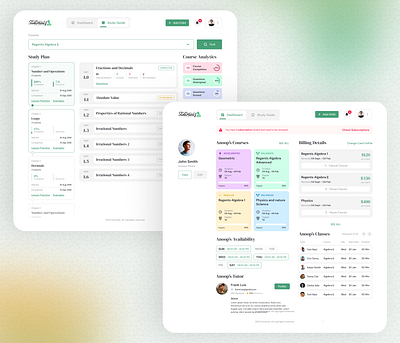 Educational Web Dashboard colorful courses dashboard education learning online product design ui ui ux web app