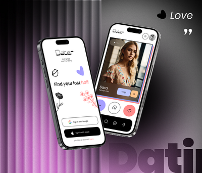Dating App 💋 account app date dating app design dribbble landing page login login page love onboarding product design ui ux website